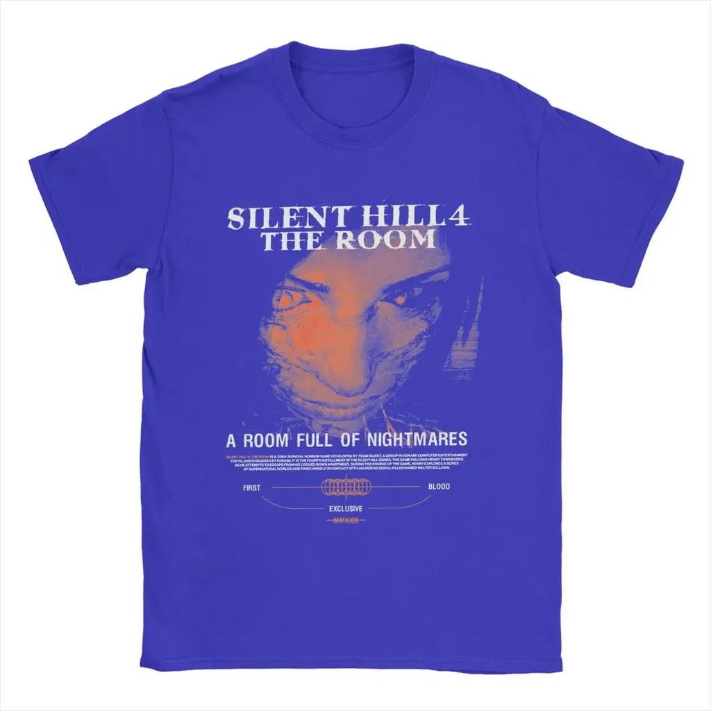 Silent Hill 4 T-Shirts for Men Vintage Pure Cotton Tee Shirt Round Collar Short Sleeve T Shirt Plus Size Tops