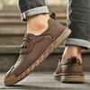 Classic Leather Shoes Men Casual Sneakers Handmade Outdoor Men Shoes Leather Moccasins Man Flats Shoes