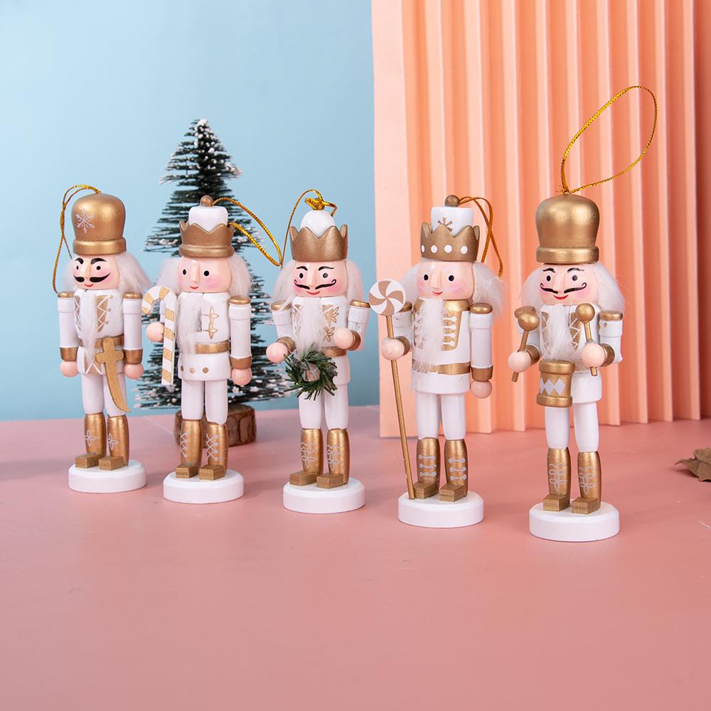 White & Gold Luxury Nutcracker Ornament Set