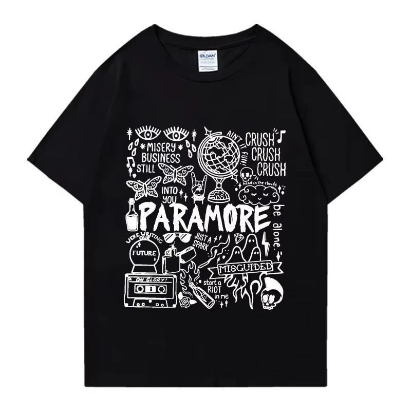 

2025 Rock Band Paramore Vintage Album T-shirt Men Women Vintage Short Sleeve Unisex Otton Tops Streetwear Oversized Loose Casual 4XL