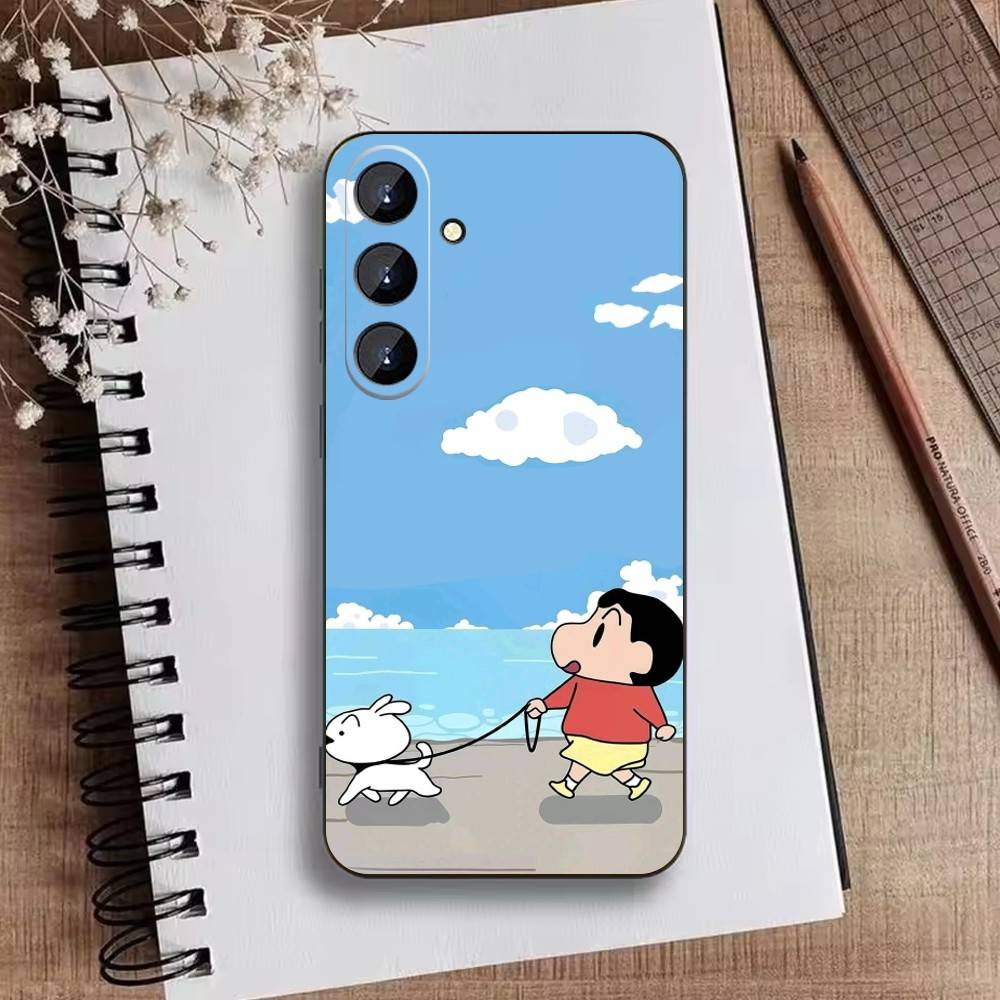 

Мультяшный Чехол-Карандаш Shin-chan для Samsung Galaxy A73,21,22,32,71,53,52,51,80,5G Мягкий Черный Чехол Samsung a51 4g