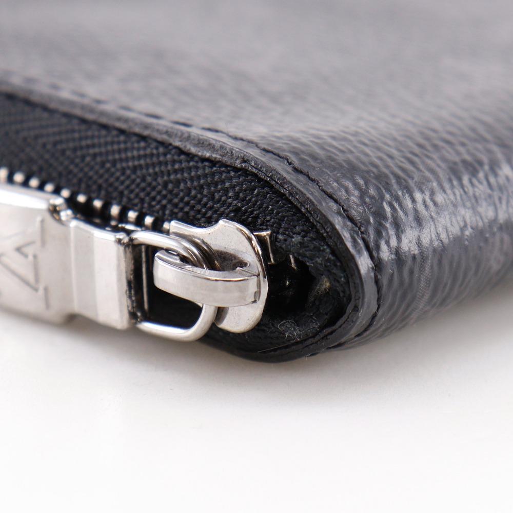 LOUIS VUITTON Zippy Coin Purse Vertical Coin Purse M81662 Monogram Eclipse black PVC mens Used