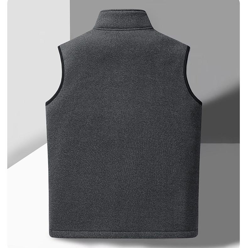 Autumn and Winter Men's Warm Waistcoat Fleece Vest Men's Lamb Cashmere Warm Sleeveless Coat Men's Vest
