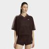 Loose Fit Knit Crochet Polo Shirt With Fresh And Fashionable Silhouette