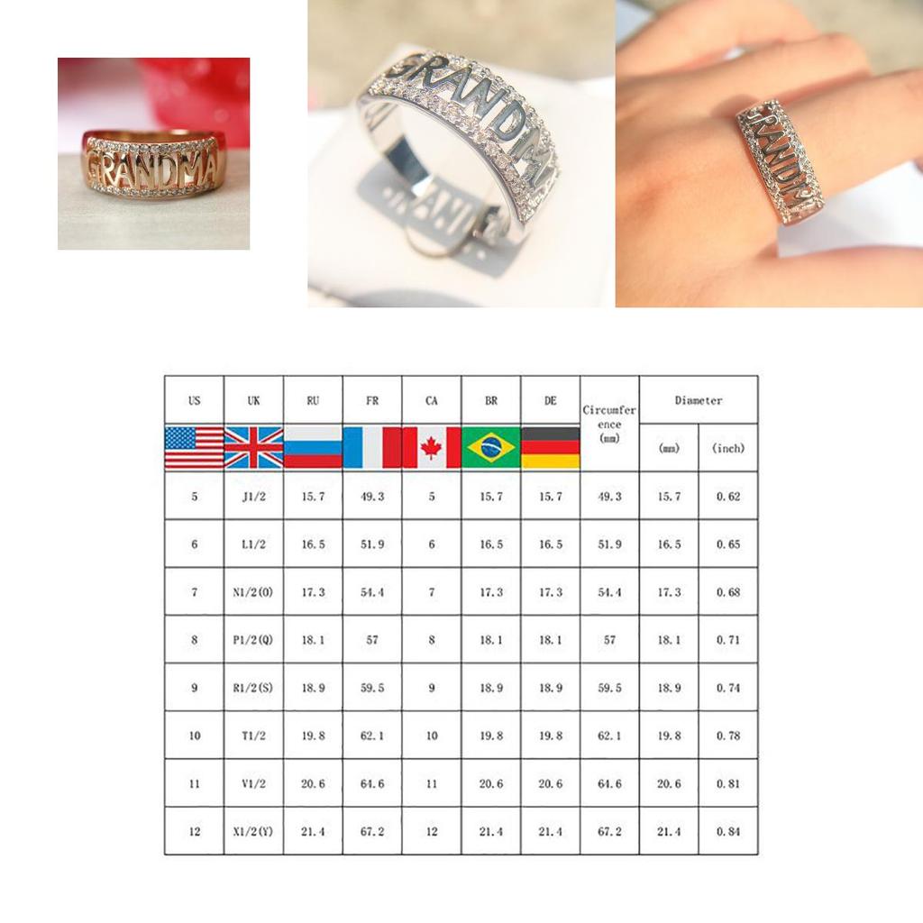 Eleganter Modeschmuck Oma Buchstabenring Ideal für Besondere Familienanlässe