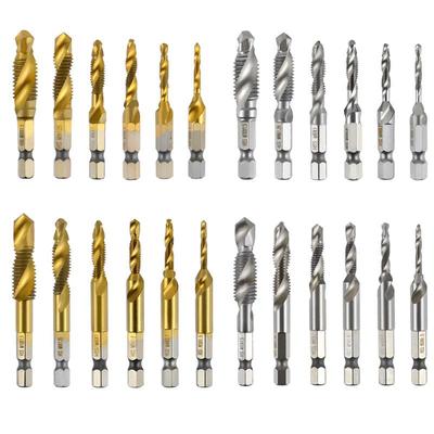 Hex Shank 3-in-1 Spiral Tap M3-M10: Drill, Tap, Chamfer