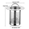 CHENDU 304 Stainless Steel Floor Drain Filter (Pack of 4)