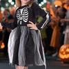 Kids Skeleton Costume Halloween Skeleton Tutu Skirt/Dinosaur Jumpsuit/Bone Onesie Outfit