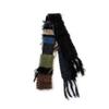 Soft Fabric Knitted Scarf Irregular Tassel Long Scarf Warm Stripe Scarf  Autumn Winter