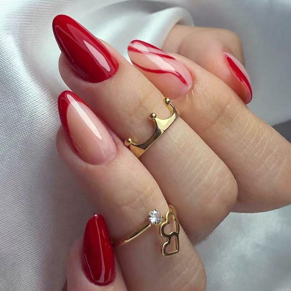 

French False Nails Simple Nail Tips Manicure Press on Nails Women