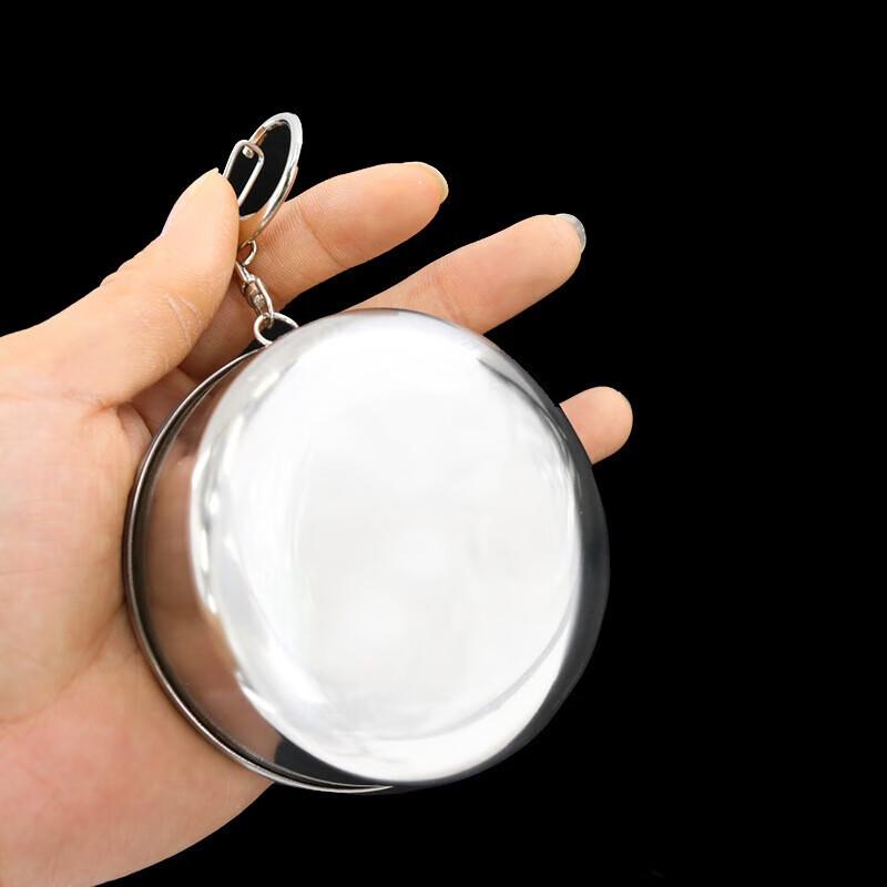 Portable Stainless Steel Collapsible Cup with Keychain