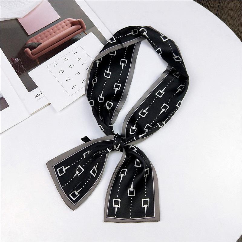 Pingjiao stil nou, primăvară și toamnă, decorațiuni profesionale, eșarfă mică de mătase, versatilă, eșarfă pentru femei, curea îngustă de păr lung, curea pentru geantă de cravată