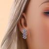 Elegant 925 sterling Silver Women's clasp earrings Luxury Natural Tanzanite round 3.0mm gemstones fine jewelry for Proposal wear
