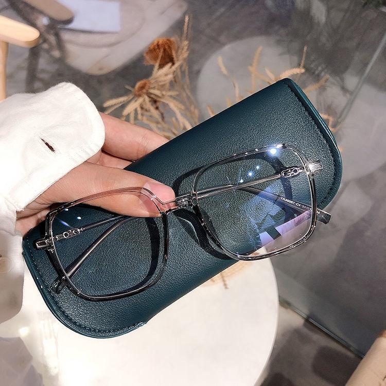 Anti Blue Glasses Women s Light Changing Glasses Large Frame Glasses Anti Blue Light Anti Radiation Glasses Men s Glasses Tawny lenses серый