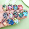 Colorful Owl Enamel Charms, 20pcs - Alloy Pendants for DIY Bracelets & Necklaces