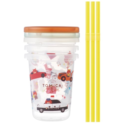 Skater Tomica and Tom SIH2ST 3-Piece Tumbler with Straw, 230ml, Made in Japan