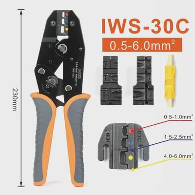 HS-30J/IWS-03C Multi-Function Ratchet Crimping Pliers for Insulated SV Terminals and RV Cold-Press Applications