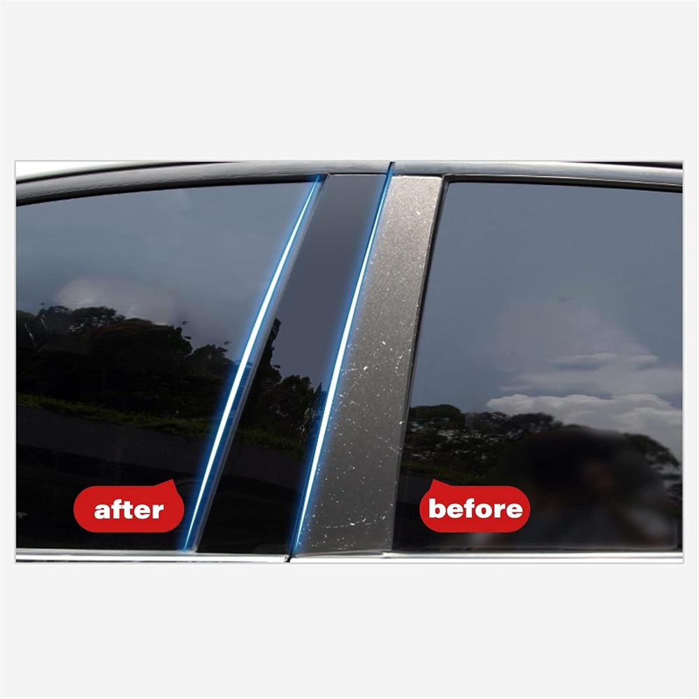 Pillar Posts Door Piano Black Trim Decal Cover Kit For BMW F10 5-Series 11-17