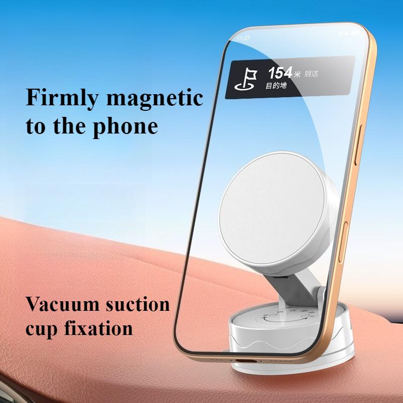 Vacuum Magnetic Suction Cup Phone Holder, Foldable and Easy To Store, Lazy Support Frame, Car and Home Dual-use Phone Holder