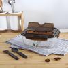 LOCK&LOCK Rectangular Divided Glass Lunch Box with Cutlery