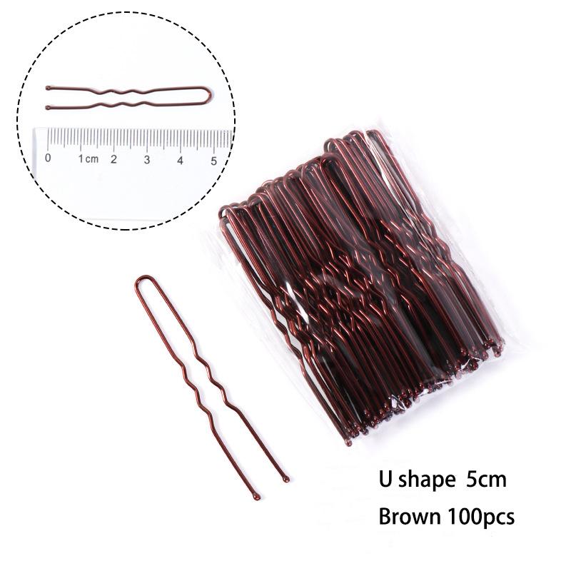 50pcs 50/60mm Hair Pin And Clips U Shape For Headpiece Women Girls Hairpins Accessories Bride Wedding Head Jewelry Decoration