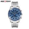 Men's Watches Luxury Round Quartz Wristwatch Waterproof Chronograph Watch for Men Auto Date Clock