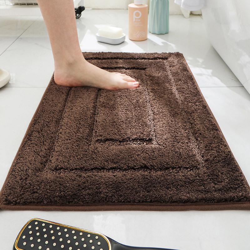 Thickened U-Shaped Non-Slip Absorbent Toilet Mat - Dirt-Resistant Bathroom and Bedside Carpet