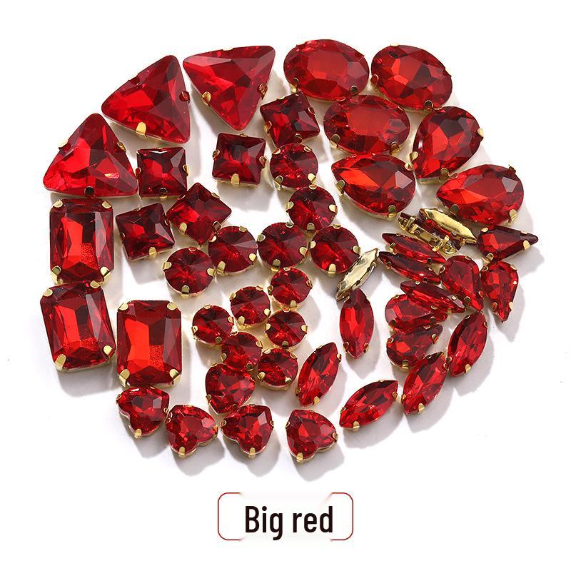 Ručně šité smíšené drápkové křišťálové skleněné kamínky pro svatební šaty a doplňky k náramkům