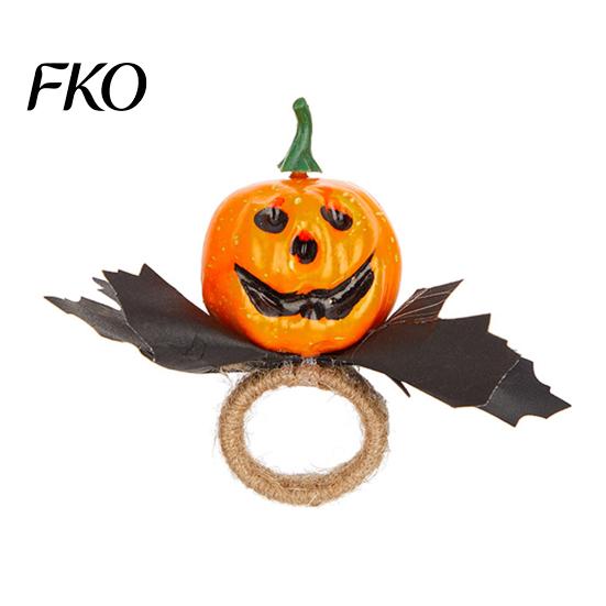 Halloween Table Decor Napkin Ring, Pumpkin, Eyeball, Spider, Skull Holder Spooky Rings for Holiday Dinner Decor, Party Supplies Three-dimensional