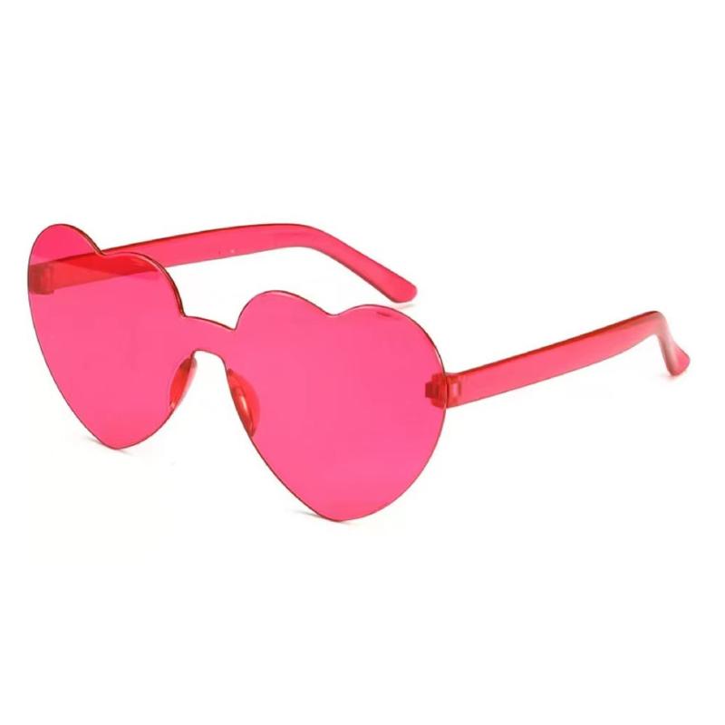 Shaped Heart Love Rimless Sunglasses Transparent Cute Candy Glasses Color
