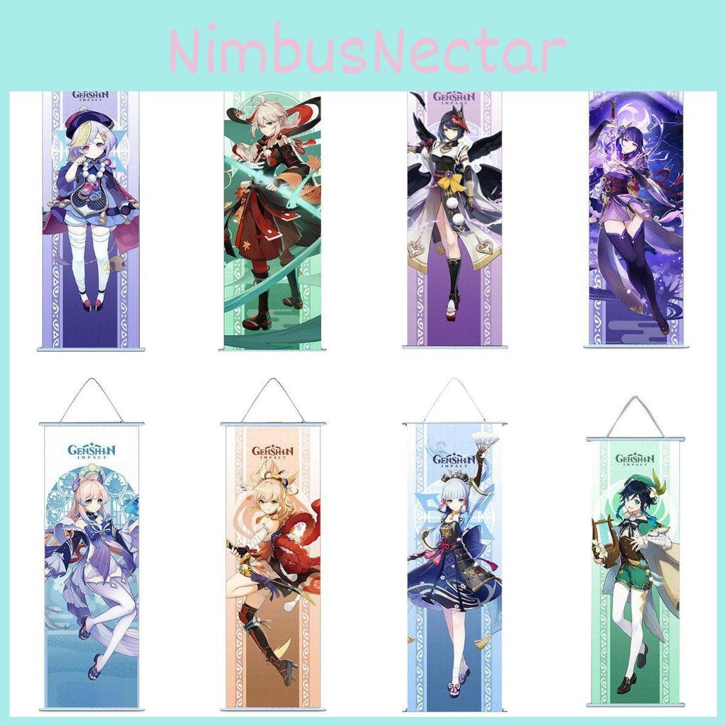 Genshin Impact Hanging Picture Poster Featuring Ganyu Hutao Klee And Venti For Unique Room Decor