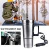 500ML Auto Car Heating 12V/24V Portable Stainless Car Heating Cup Water Warmer Bottle With Cigarette Lighter Car Kettle Mug