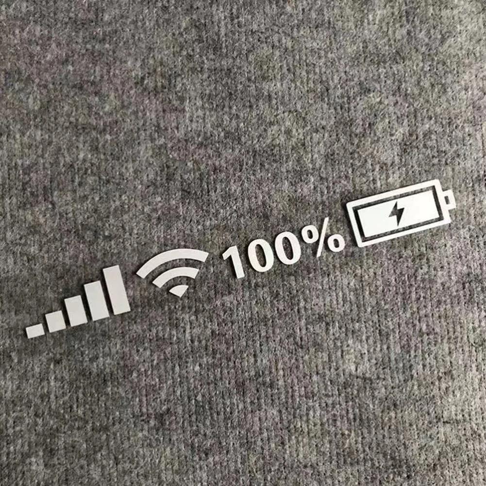 

100% Уровень сигнала Wi-Fi Аккумулятор Автомобильные Виниловые Светоотражающие Наклейки Декали Декор Белый/Разноцветный/Красный/Желтый 45СМ Автомобильные Декали Аксессуары белый