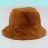 Lamb Velvet Womens Basin Hat Extrathickened Furry Solid Color Winter Warm