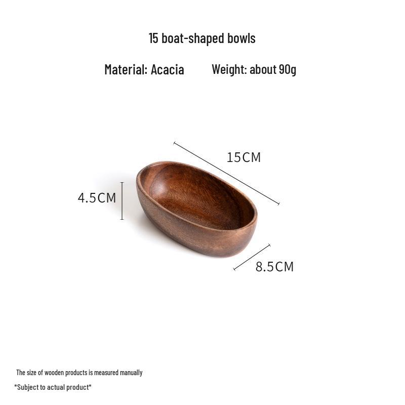 Solid Walnut Wooden Fruit & Salad Bowl - Round Plate for Dining & Household Use
