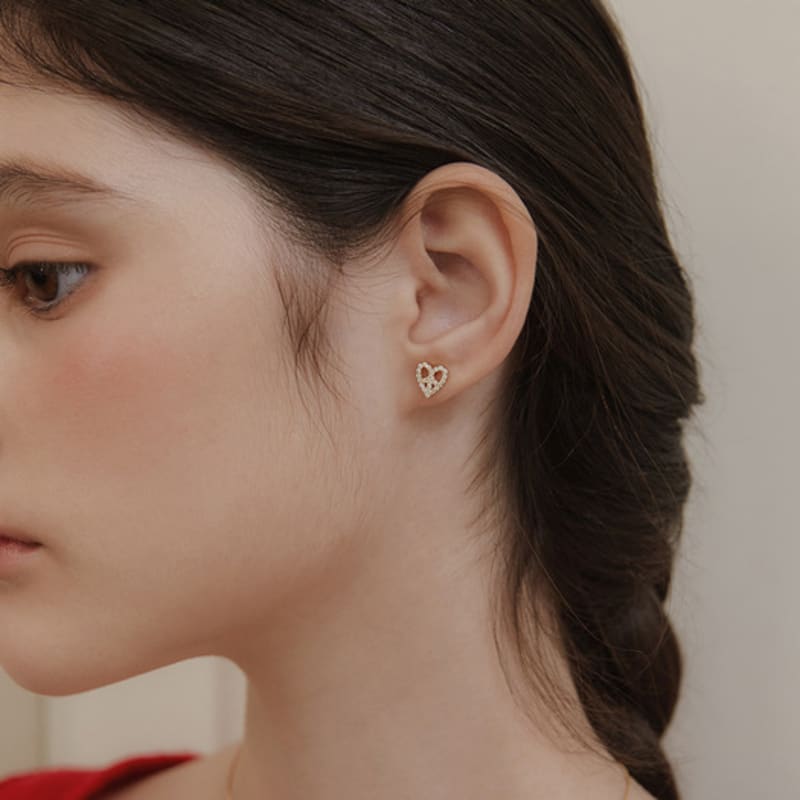 TATIANA (925 Silver) Harmony Heart Earrings EC3136