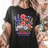 America 250 Years Shirt, Patriotic Floral T-Shirt, 4th of July Shirt Women, USA Wildflower Shirt, Independence Day Shirt