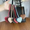 Heart Shaped Pu Love Keychain Hanger Bag Decoration Pu Leather Heart Pendant  Luggage Accessories