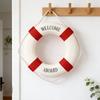 Klassischer Rot-Blauer Rettungsring Schreibtischdekoration, Nautisches Ornament - Perfekt für Home Office, Regal oder maritime Themenzimmergestaltung
