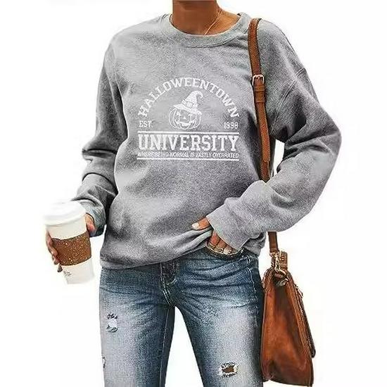 Halloween Women's Crewneck Pullover Printed Long-Sleeve Sweatshirt