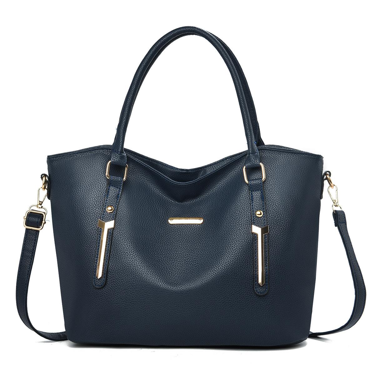 

Retro Large Capacity Female Tote Sac Versatile Trendy Ladies Handbag Street Style PU Leather Bag Soft Women Crossbody Bags 34x12x26cm