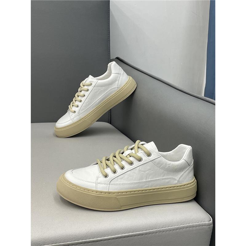 Chaussures en cuir souple nouvelle collection automne Chaussures à semelle plate style britannique Lisses Tendance Sport et loisirs xs