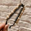 Accessoires Geometric Women Plastic Girls Hair Crabs Vertical Clip Hair Claws Pearl Banana Clips