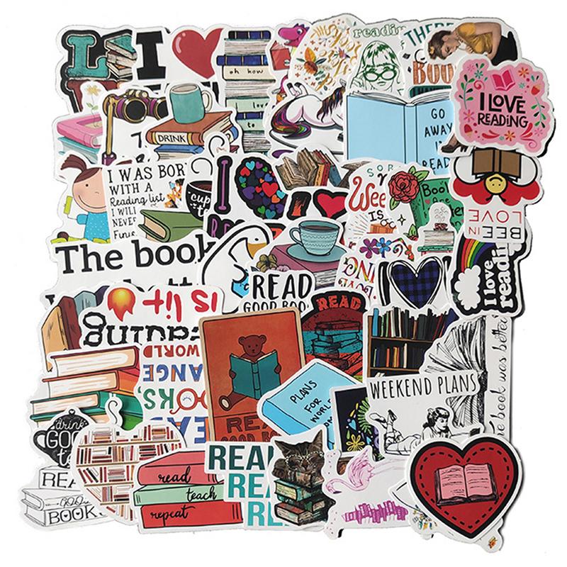 

50шт книга чтение граффити наклейки компьютер мобильный телефон планшет декоративный