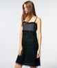 ETMON Slip Fluffy Mini Dress Black