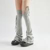 Women's Fashion Leg Warmers Spring Thin Foot Cover Long Stocking JK Girls Solid Color Over The Knee Tie-up Thigh-high Foot Socks