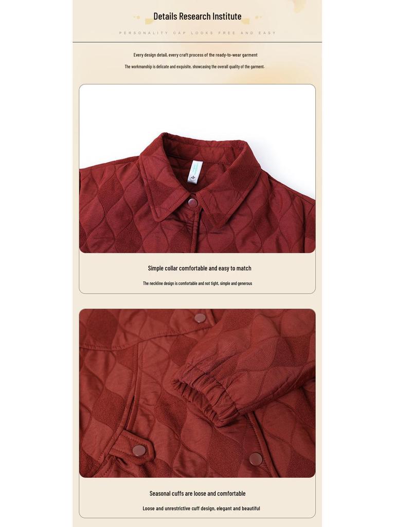 New Autumn/Winter Plus Size Lapel Jacket for Middle-Aged & Elderly Women - Casual Fashion