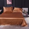 1pc Flat Bed Sheet Silky Bedsheets Solid Color Bed Linen Smooth Flat Sheets Sabanas Para Cama Home Textile Bed Sheets