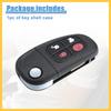 REPAIROCK Keyless Entry Remote Key Fob Shell Case Cover for Jaguar XJ8 and Jaguar Car Replacement 4-Button S-Type 2001-2008 X-Type 2002-2008. Black,