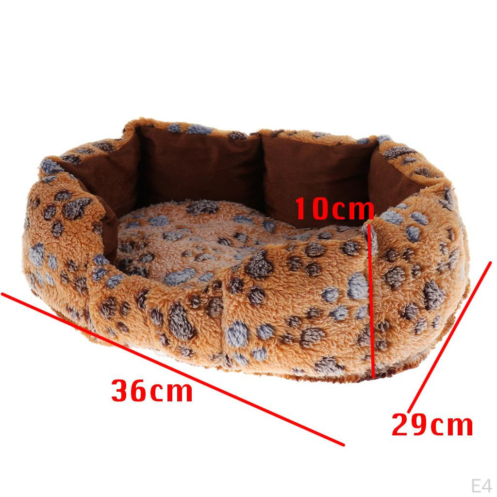 Pet Dog Puppy Cat Fleece Warm House Cushion Nest Mattenauflage Kennel Blanket ( Foorprint Decor )